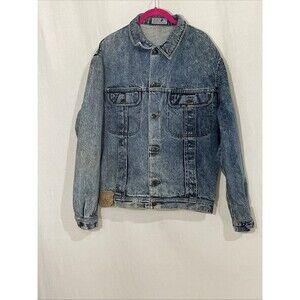 Vintage 70's Lois Denim Trucker Jacket Type 3 Jean Jacket Size L-XL  READ